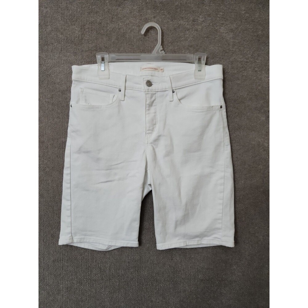 Levis Shaping Bermuda Denim Shorts Womens 30 White Stretch